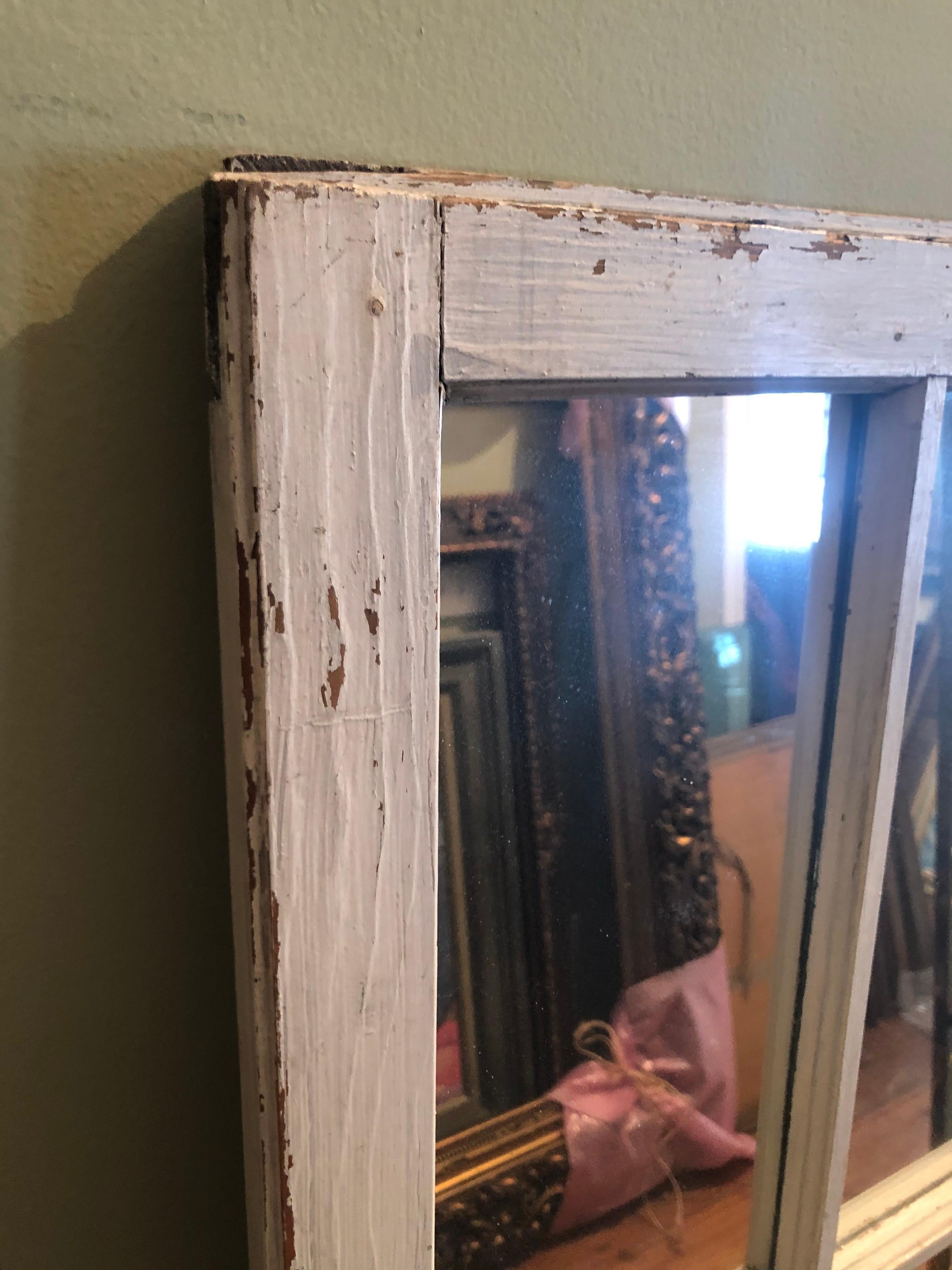 Large Shabby Chic Farmhouse Palladian Mirror 3
