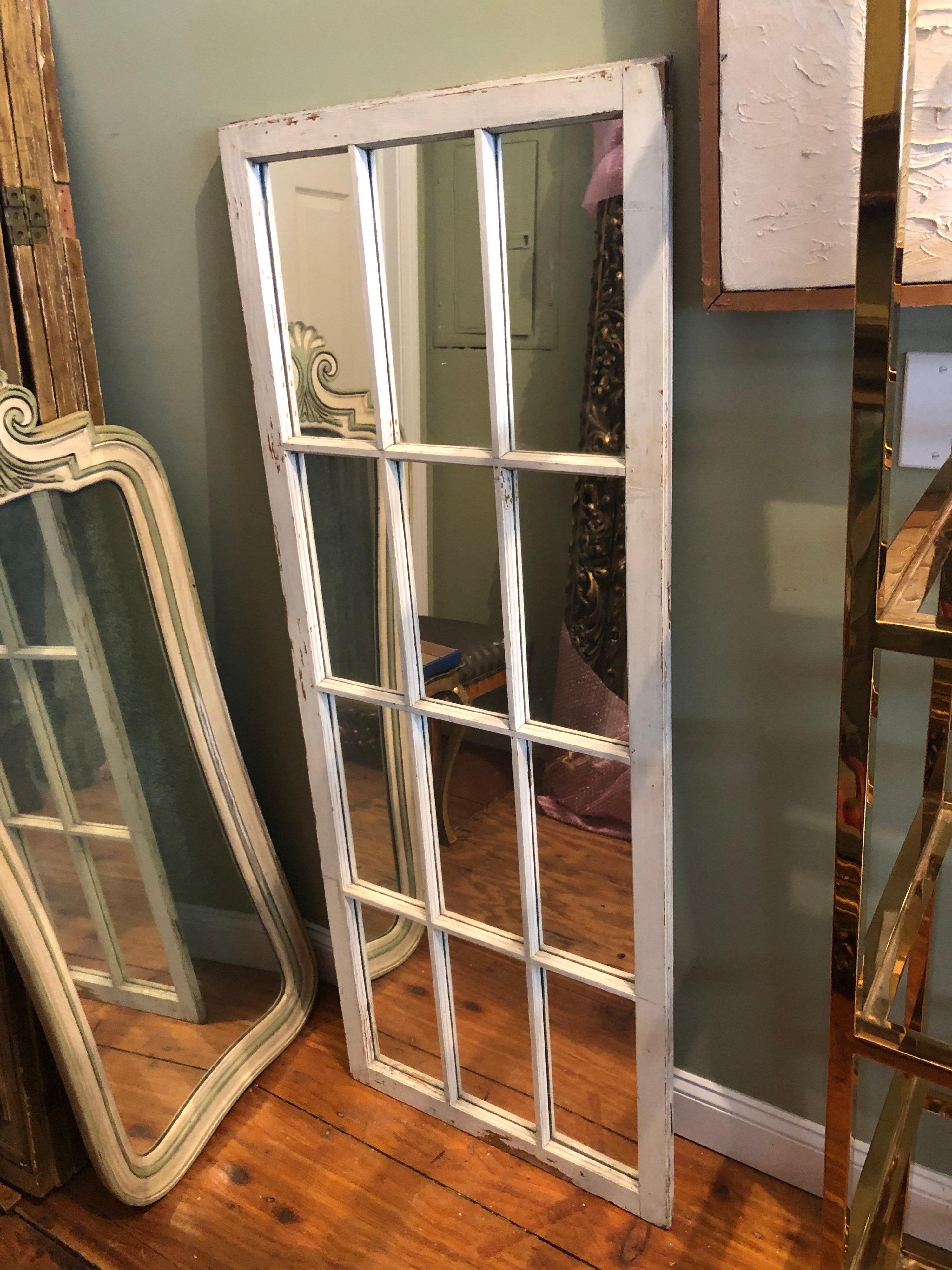 Large Shabby Chic Farmhouse Palladian Mirror 4