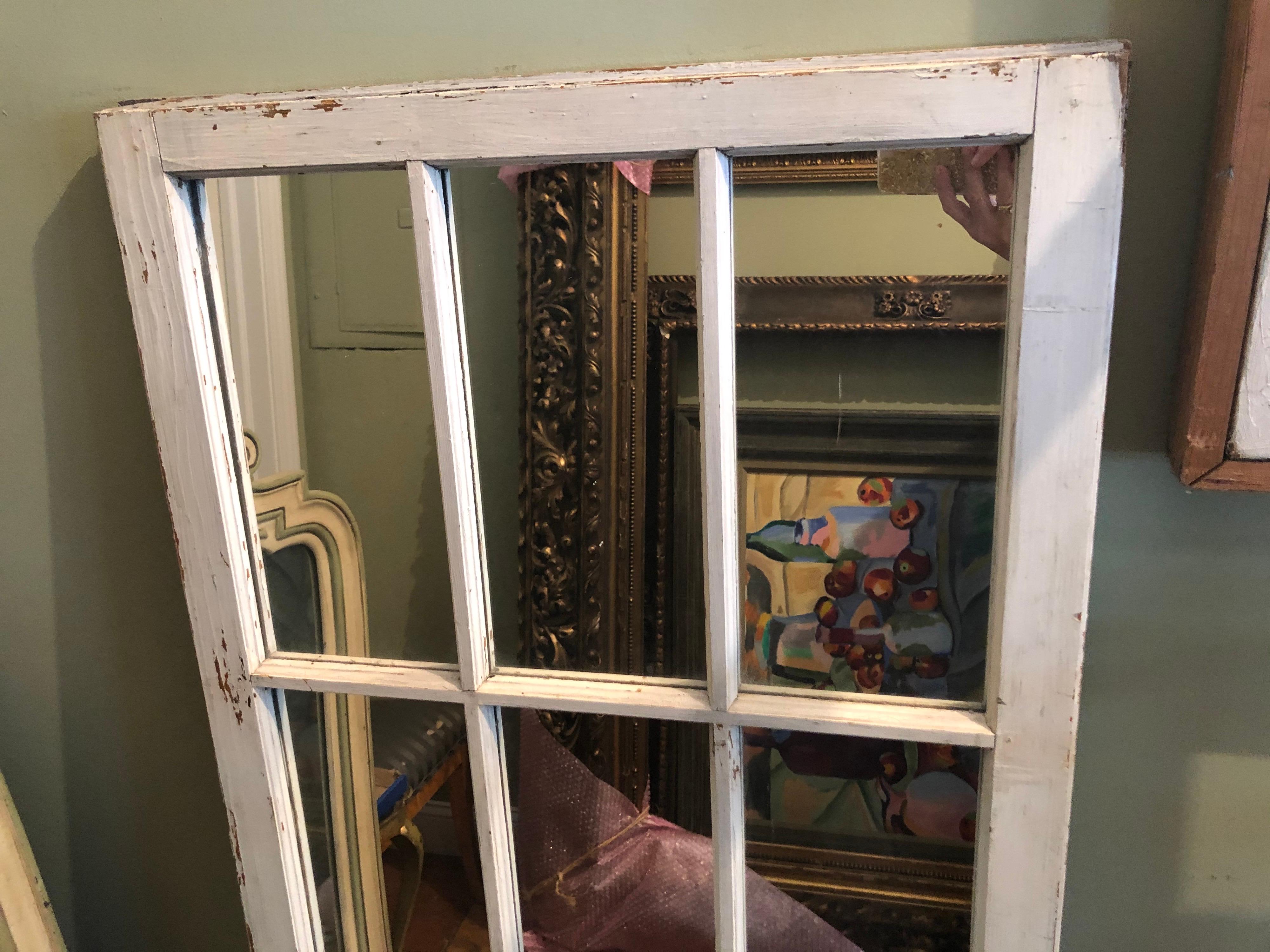 Large Shabby Chic Farmhouse Palladian Mirror 5