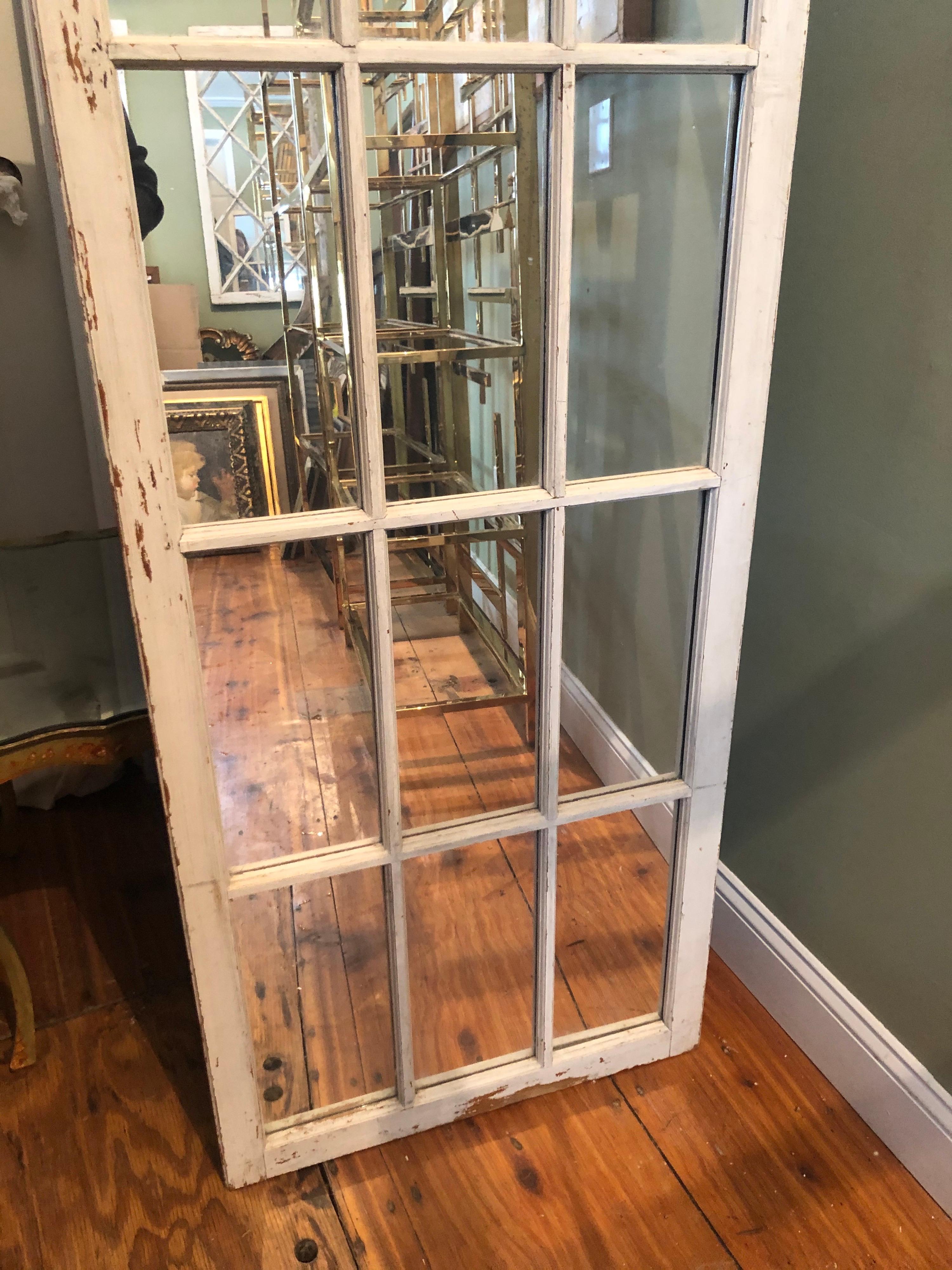 Country Large Shabby Chic Farmhouse Palladian Mirror