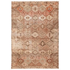 Shabby Chic Garden Design Antique Persian Malayer Rug. 6 ft 1 in x 9 ft 8 in