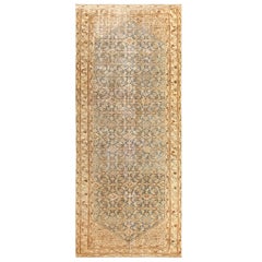 Shabby Chic Light Blue Antique Persian Malayer Rug. Size: 5 ft 9 in x 13 ft 6 in