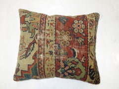 Worn Antique Persian Mahal Pillow