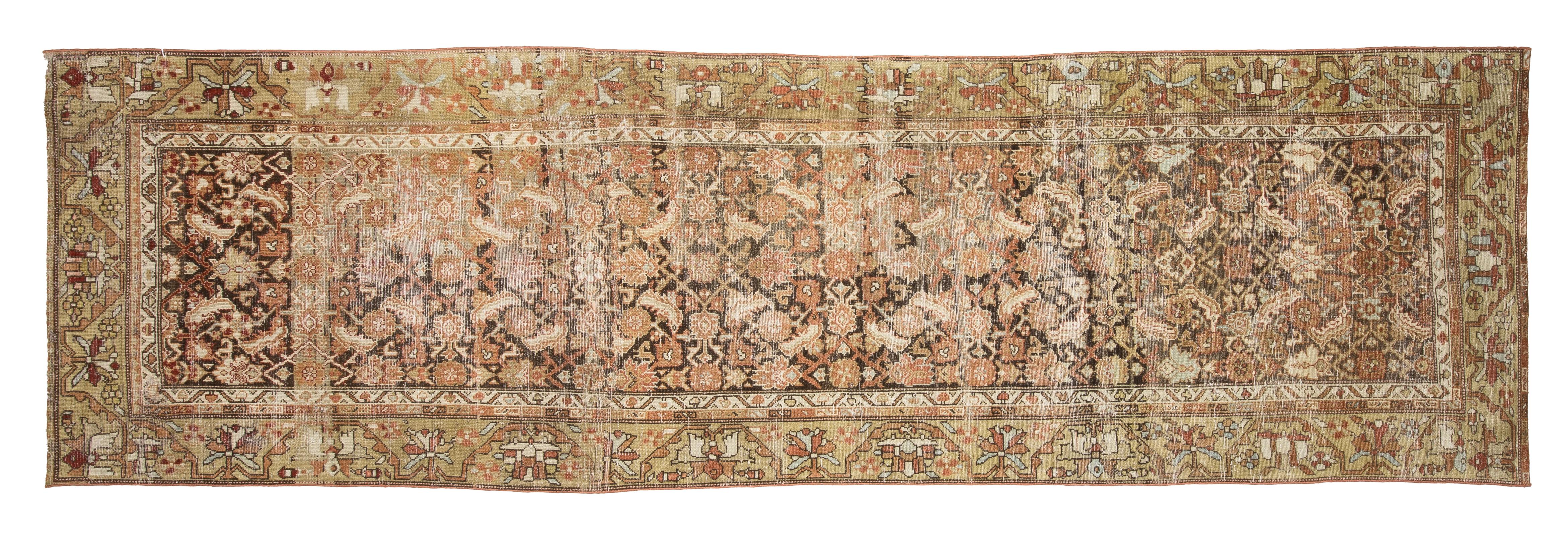 Lana Tappeto Runner Shabby Chic Persiano Antico Malayer in vendita
