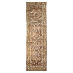 Tapis de couloir Malayer persan ancien Shabby Chic