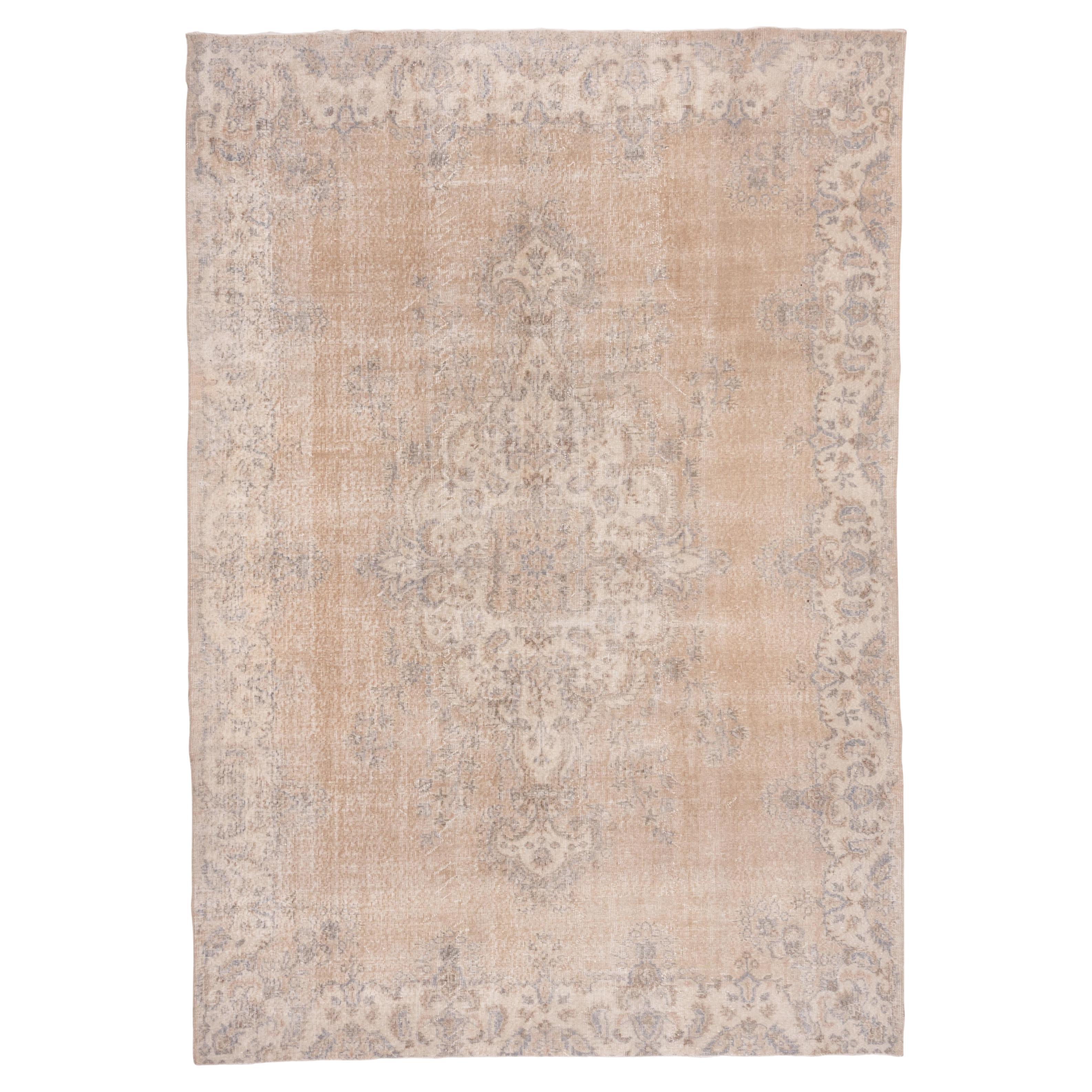 Shabby Chic Turkish Rug 1940 For Sale