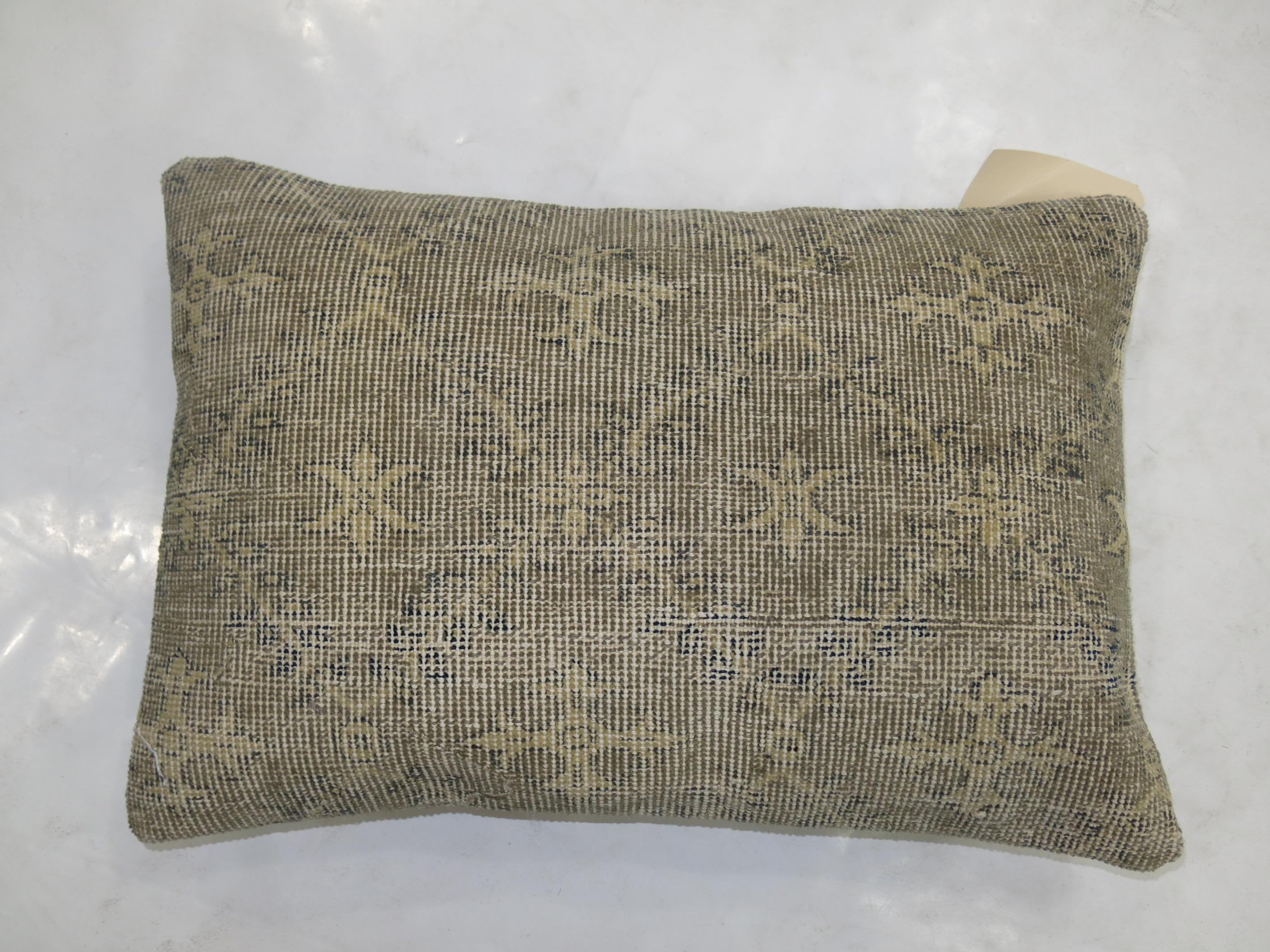 Shabby Chic Turkish Rug Pillow In Excellent Condition For Sale In New York, NY