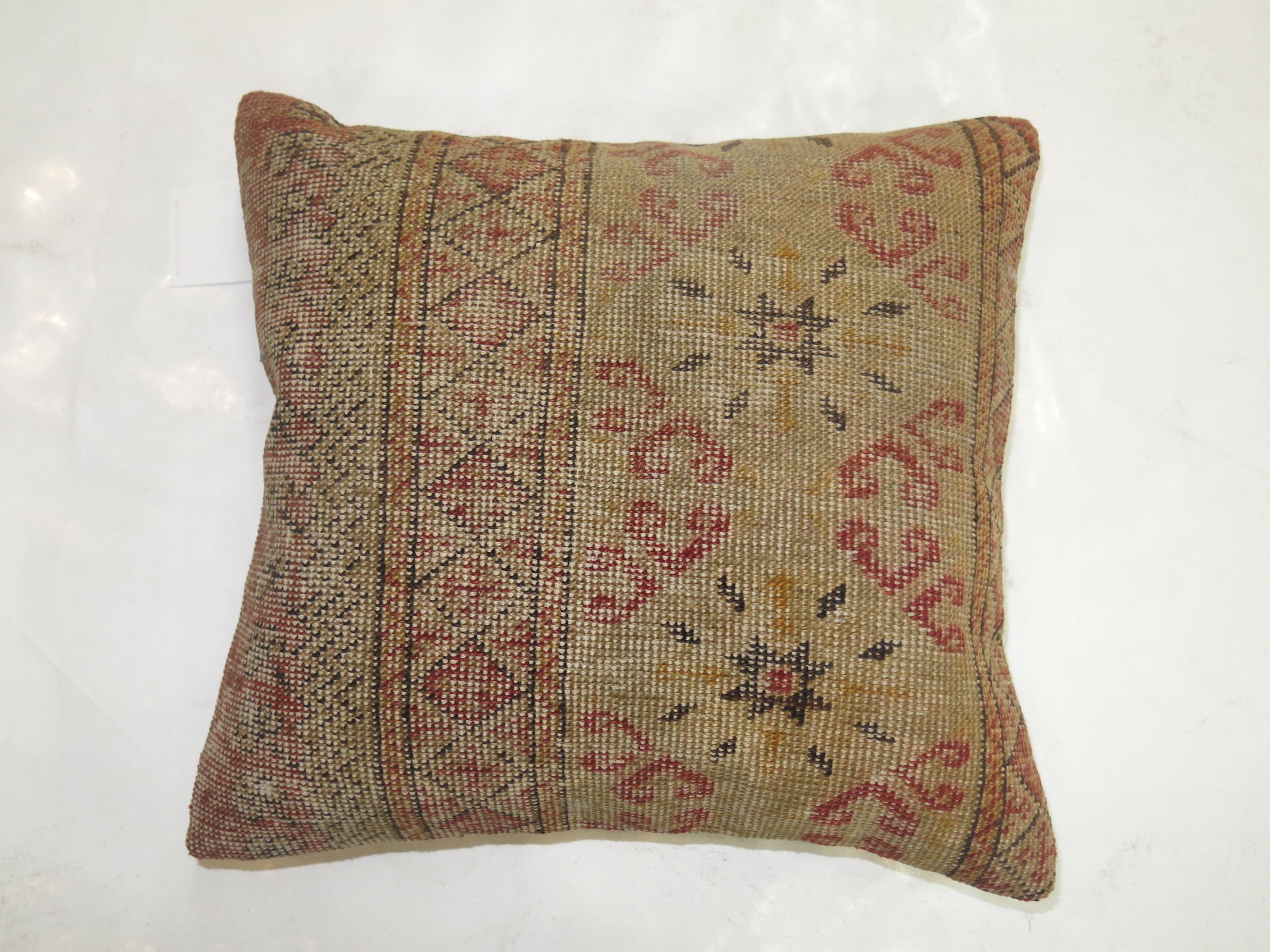 Shabby Chic Turkish Small Pillow In Distressed Condition In New York, NY