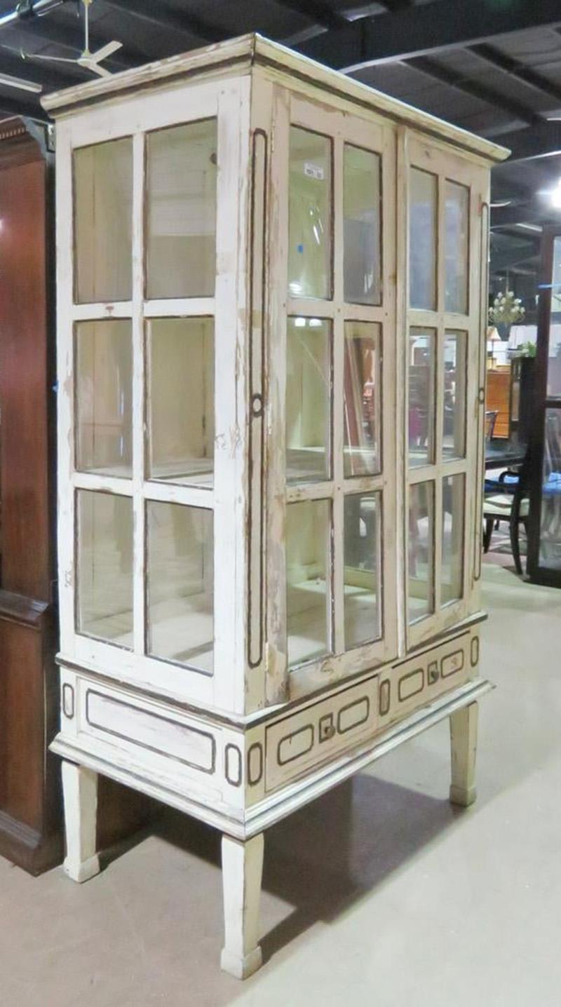 painted antique china cabinet