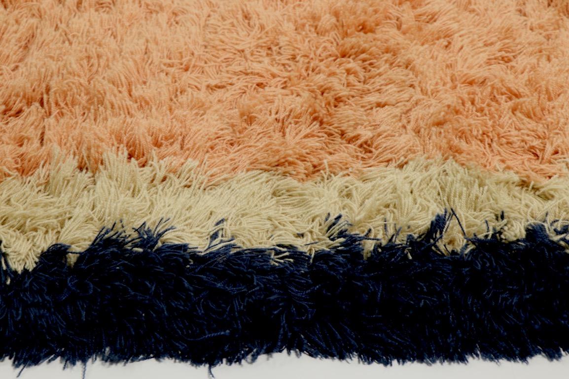 orange fluffy rug