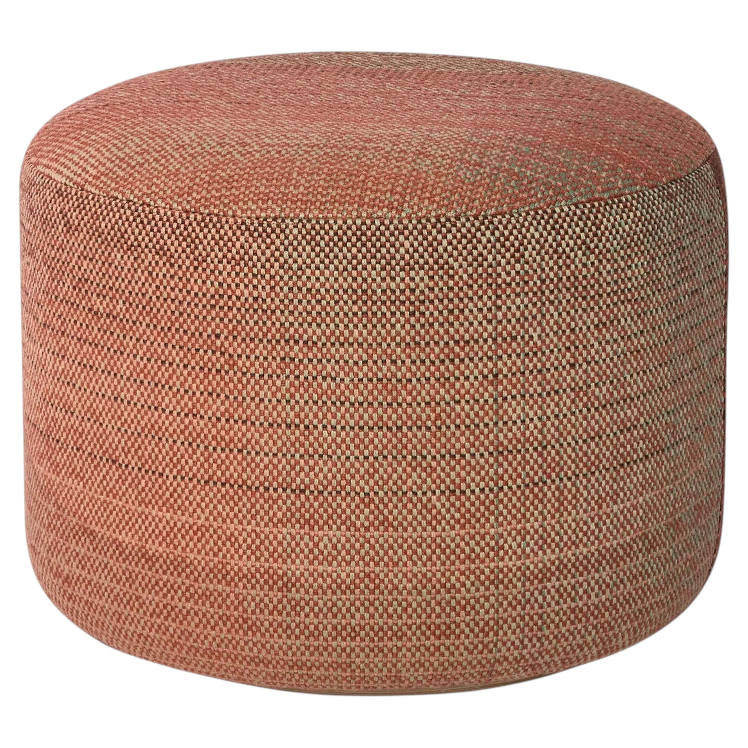'Shade 1A' Wool Pouf in Reds by Begüm Cana Özgür for Nanimarquina