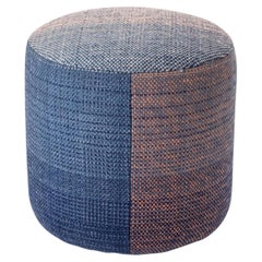 'Shade 2B' Small Wool Pouf in Blues by Begüm Cana Özgür for Nanimarquina