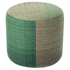'Shade 3B' Small Wool Pouf in Greens by Begüm Cana Özgür for Nanimarquina