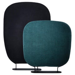 Shade Low Divider in Green Vip Upholstery with Matt Black Base by Marco Zito