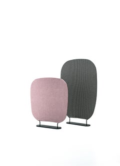 Shade Low Divider in Pink Vip Upholstery with Matt Black Base by Marco Zito