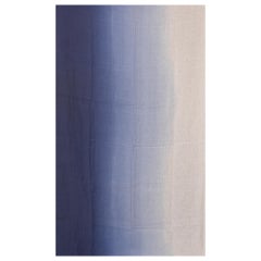 Lino blu sfumato per tende o altri usi