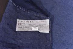 Shaded Blue Linen Curtain Fabric, Danish Design, 21st Century