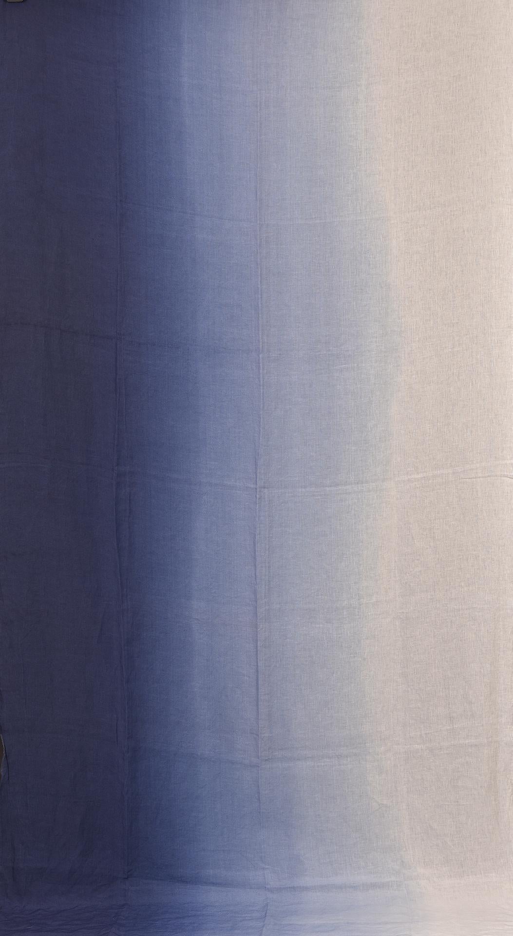 Danish Shaded Blue Linen for Curtain or Other Use For Sale
