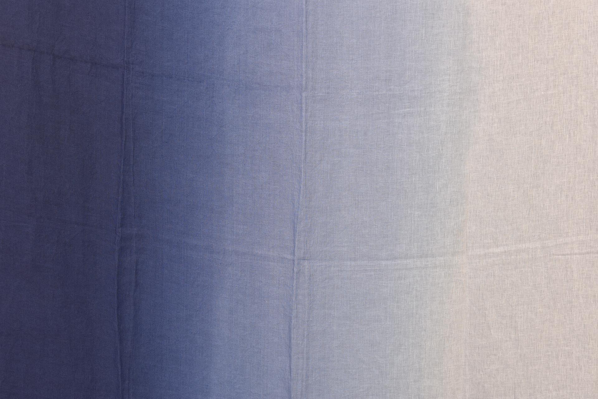 Machine-Made Shaded Blue Linen for Curtain or Other Use For Sale