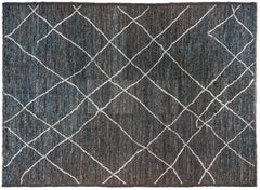 Abat-jour de tapis bleu d'inspiration marocaine