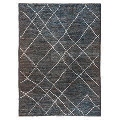 Shades of Blue Moroccan Inspired Rug