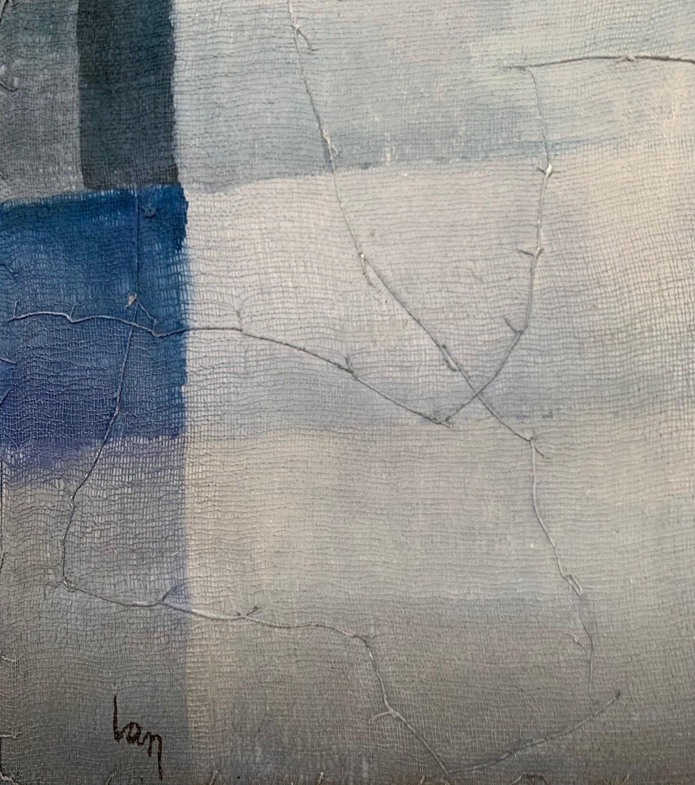 Shades of Blue Painting by Artist Diane Petry, Contemporary, Belgium In New Condition In New York, NY