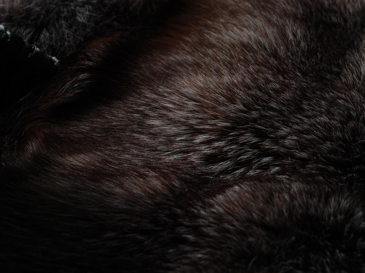 Hand-Crafted Shades of Grey Fox Fur Throw Luxury Blanket Plaid Cushion by Muchi Decor For Sale