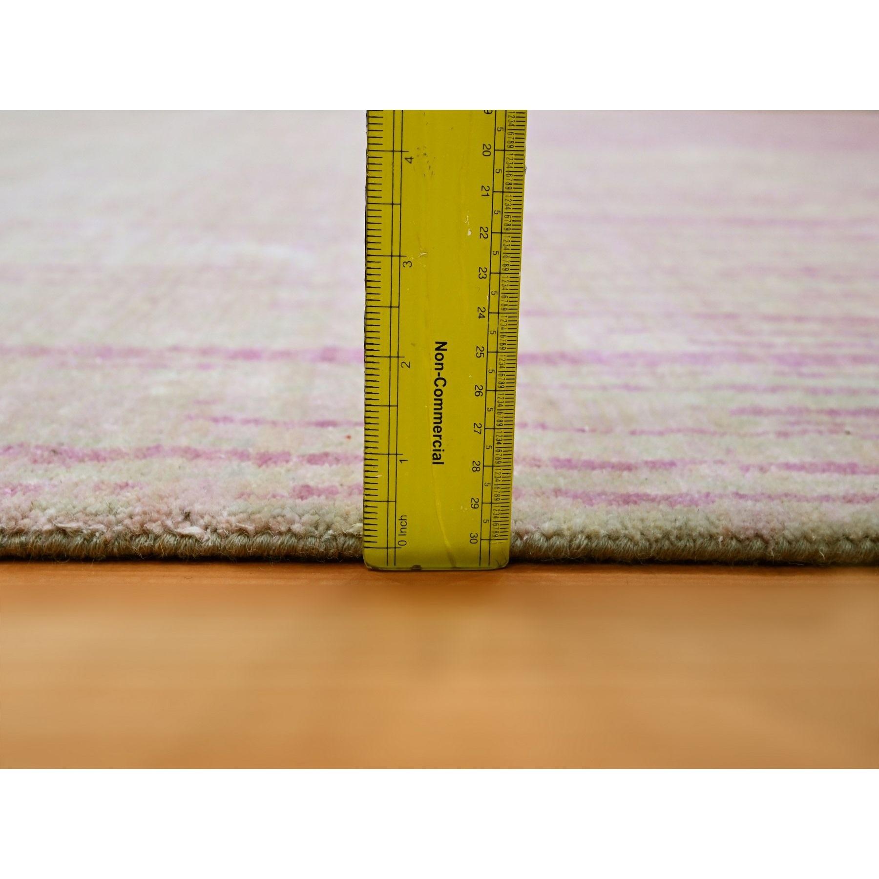 Shades of Pink Vertical Ombre Design/One in lana naturale annodato a mano Rugs 8'1