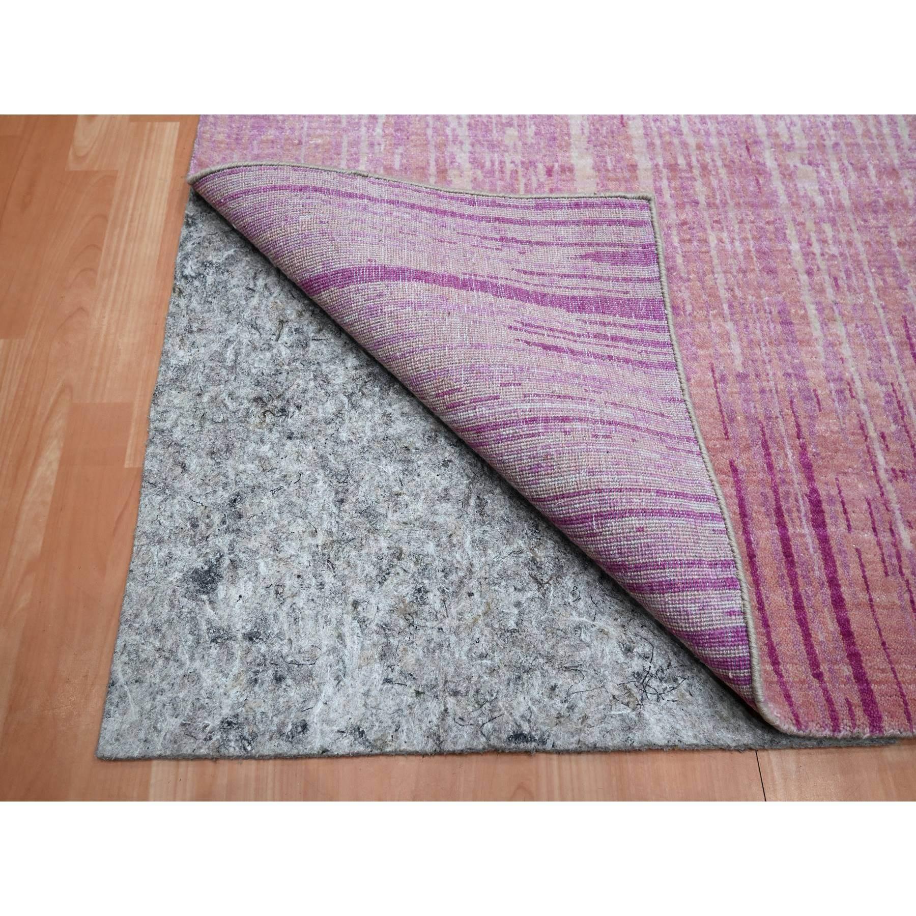 Indiano Shades of Pink Vertical Ombre Design/One in lana naturale annodato a mano Rugs 8'1