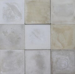 Reclaimed Shades of White Cement Floor Tiles 7.6 m2