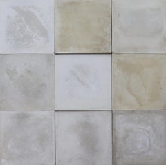 Vintage Reclaimed Shades of White Cement Floor Tiles 7.6 m2