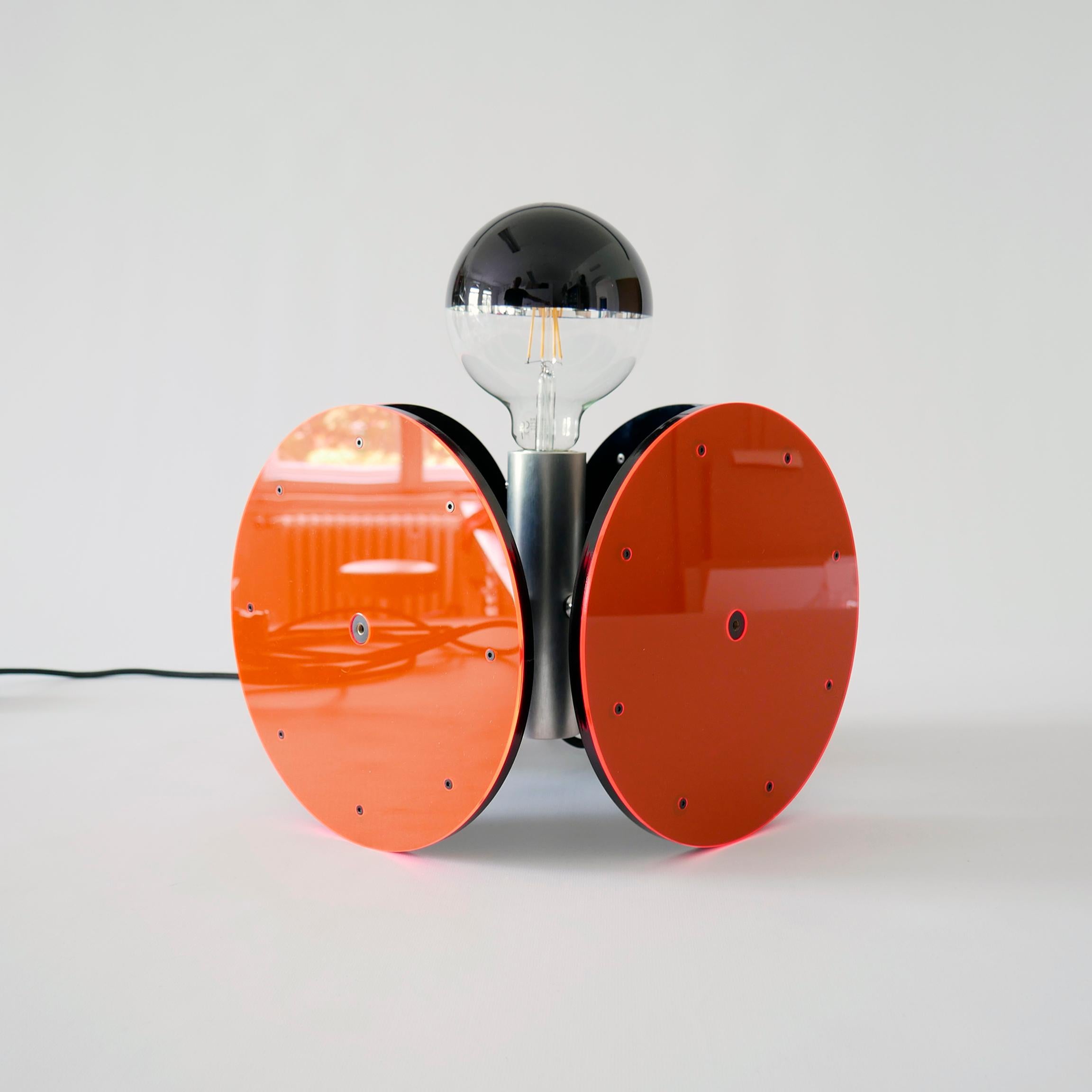 Mid-Century Modern Shadow 24 Orange, Table / Floor Lamp For Sale