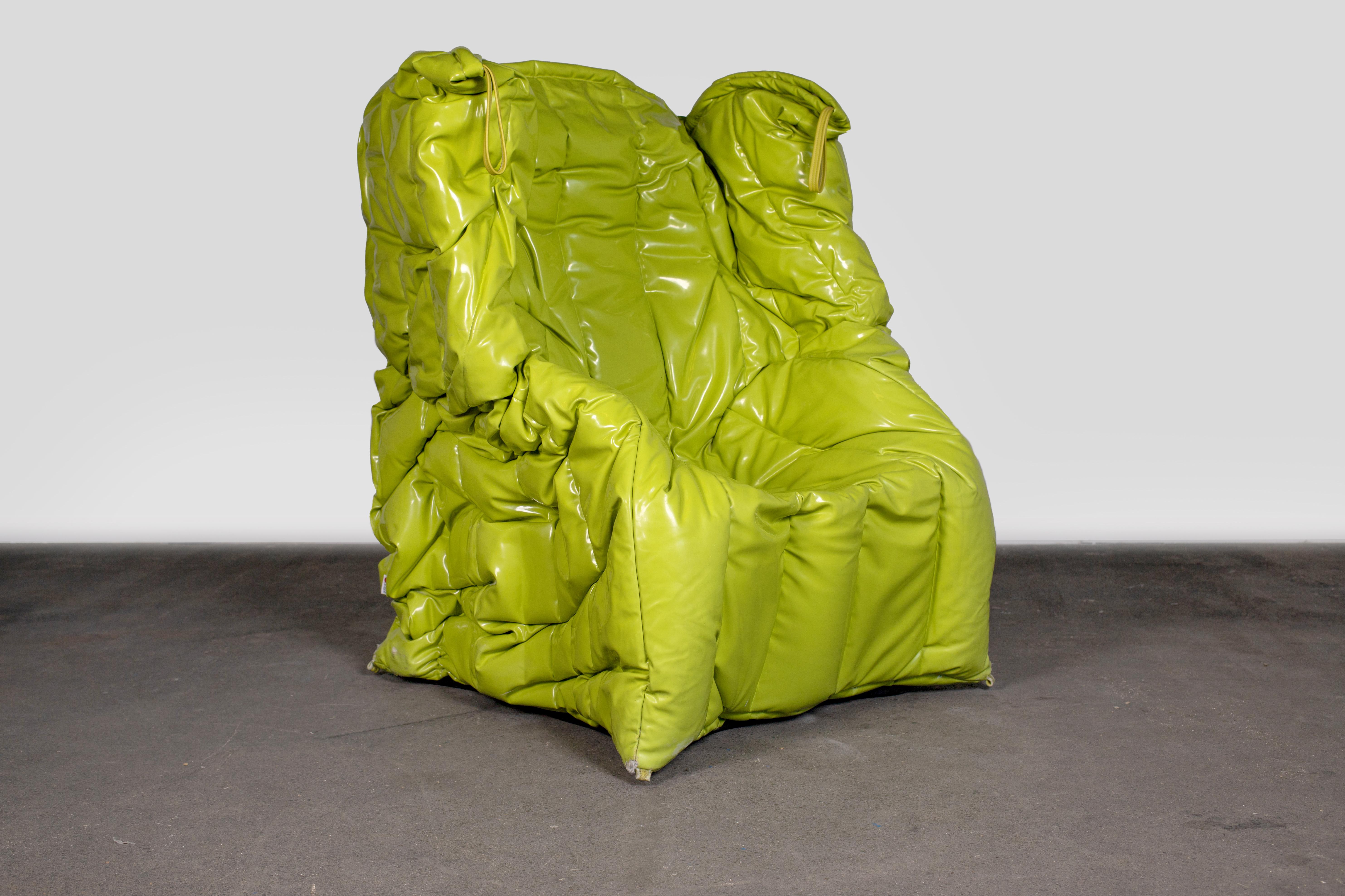 Post-Modern Shadow Armchair by Gaetano Pesce for Meritalia, Green Latex
