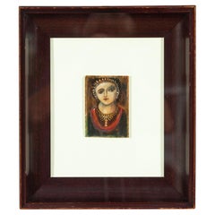 Antique Shadow Box Frame w/Small Image of a Woman