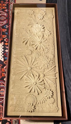 Shadow Box Sand Sculpture Glass Top Coffee Table, circa 1970’s