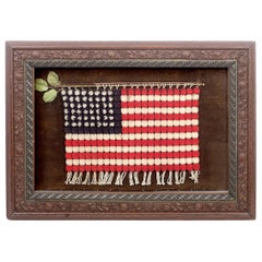 Shadow Box with Folk Art Flag