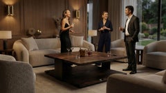 Shadow Coffee Table in Smoked Walnut and Blackened Steel by Studio Roeper