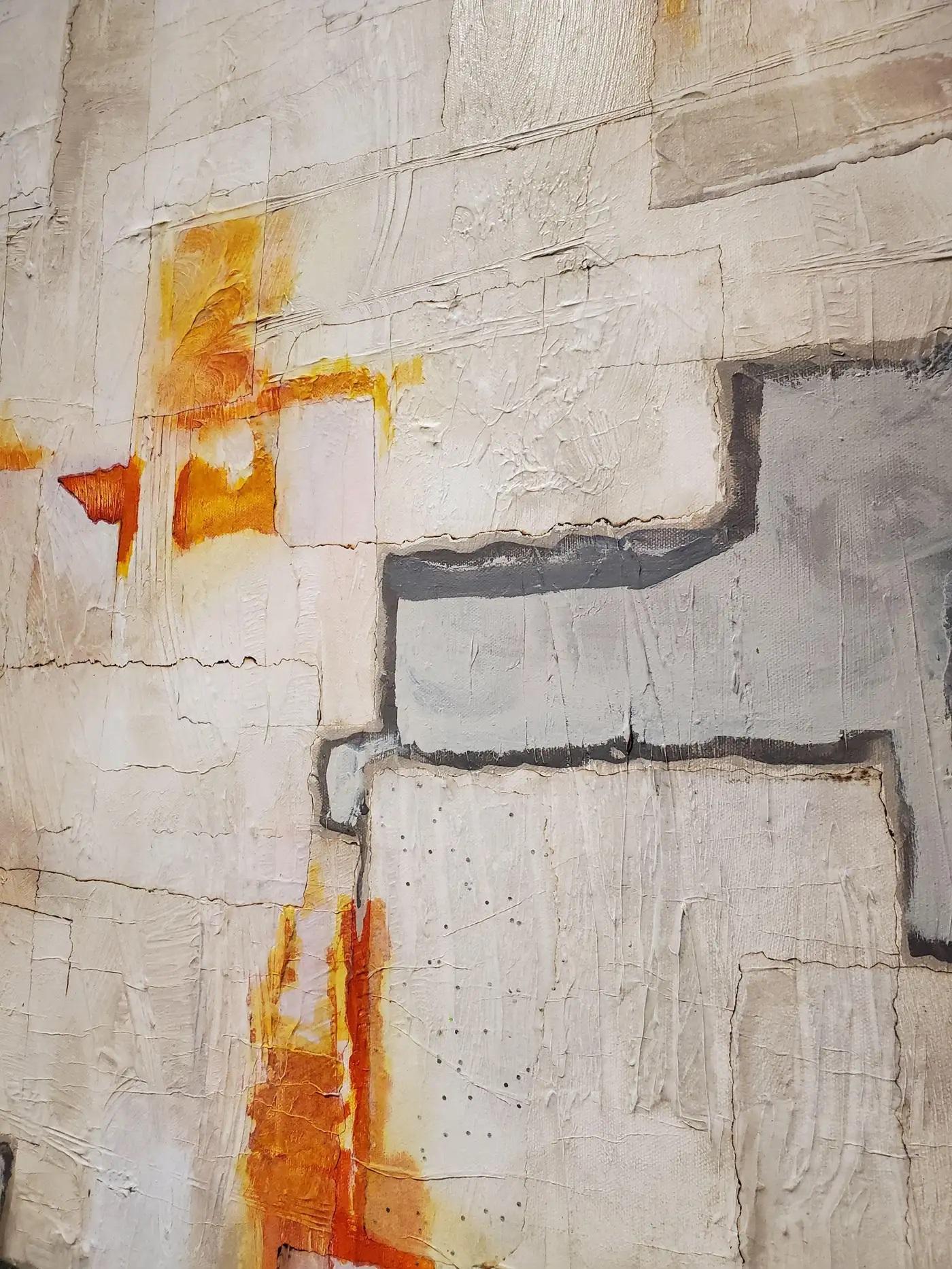 Una composizione astratta di grandi dimensioni dell'artista contemporaneo Louis Shields, 