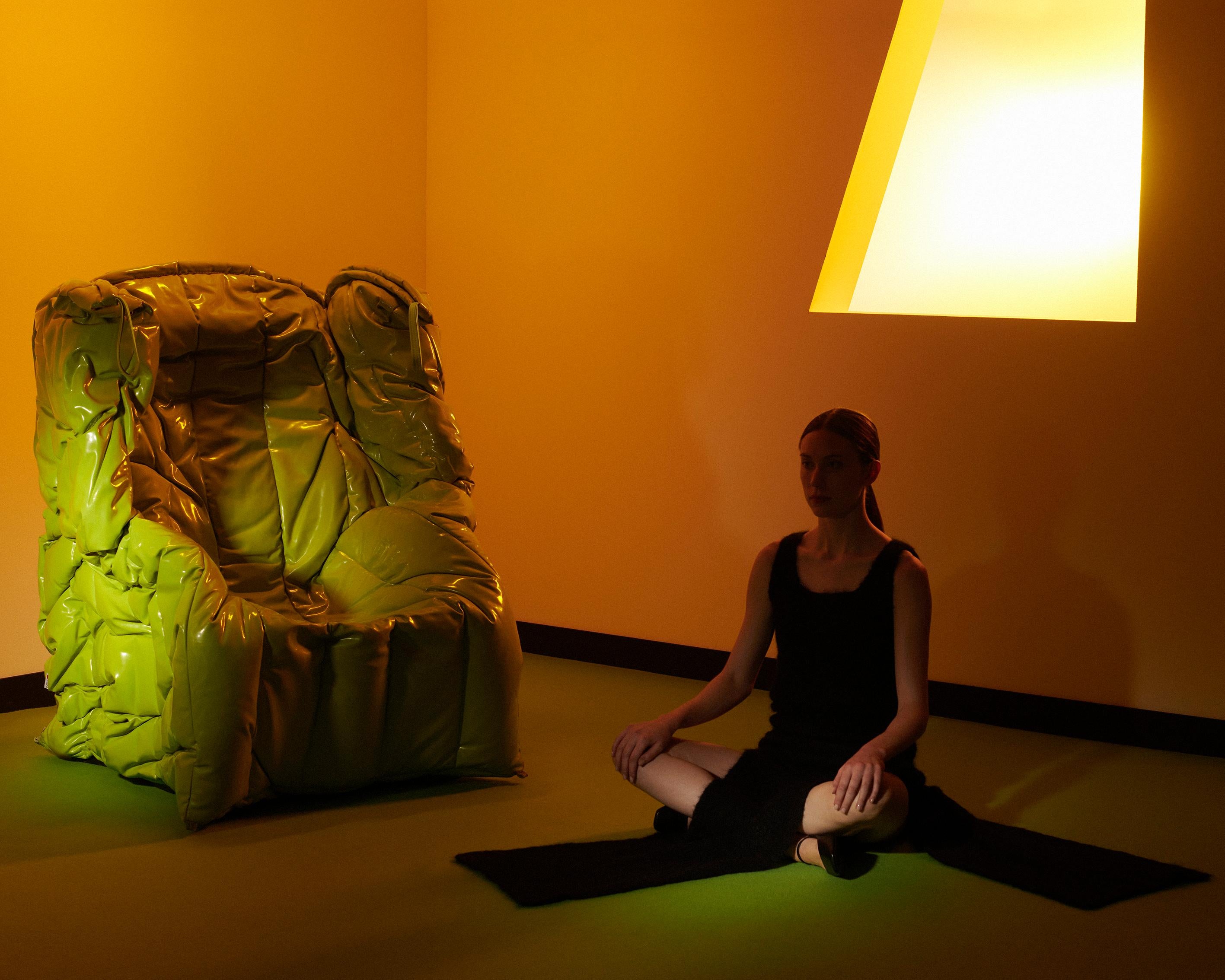 Shadow Green Armchair Padded with Soft Polyurethane Foam by Gaetano Pesce en venta 10