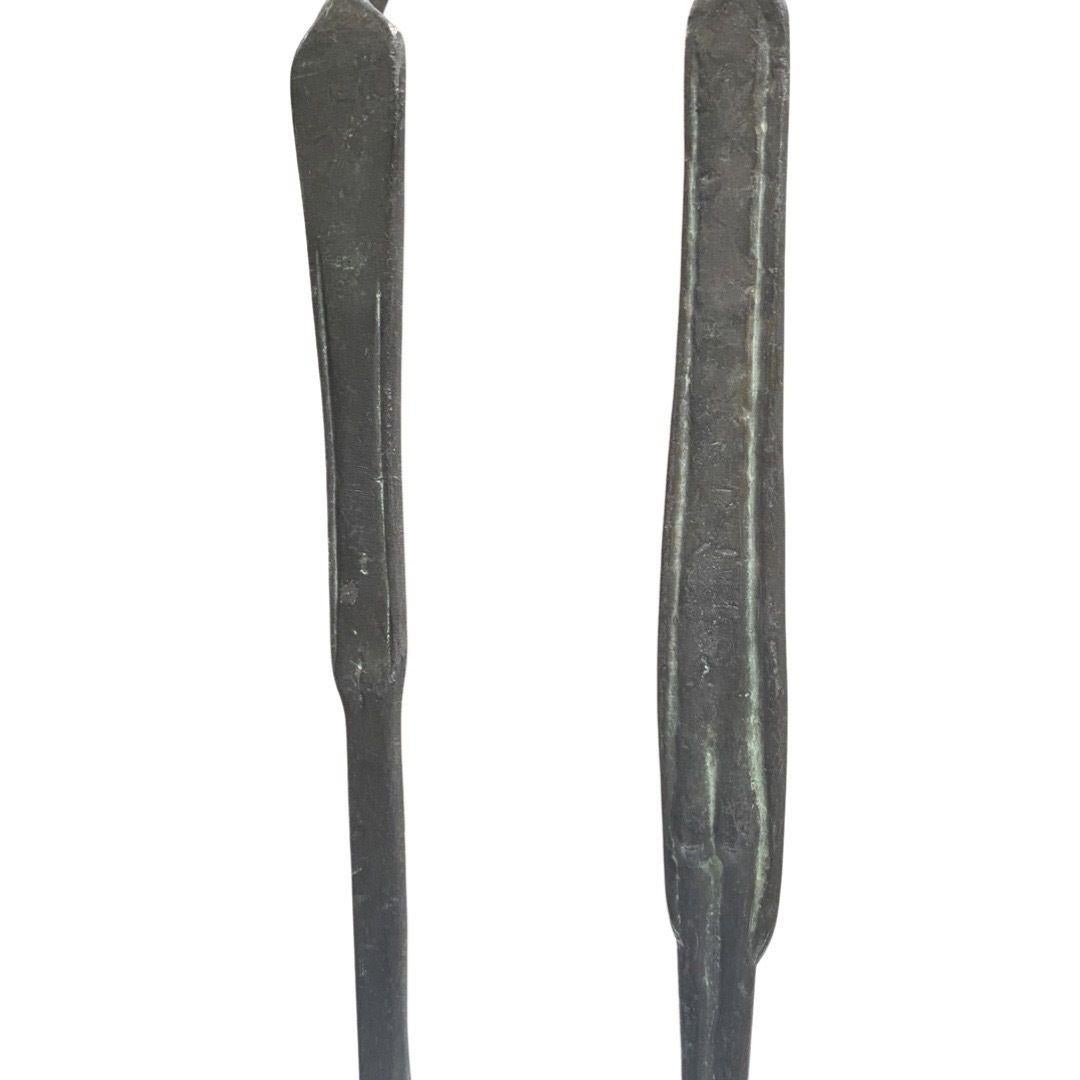 Shadow of the Evening Etruscan Bronze Etrusco Sculptures Pair After Giacometti 7