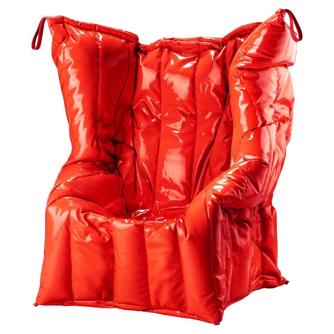 Shadow Red Armchair Padded with Soft Polyurethane Foam by Gaetano Pesce