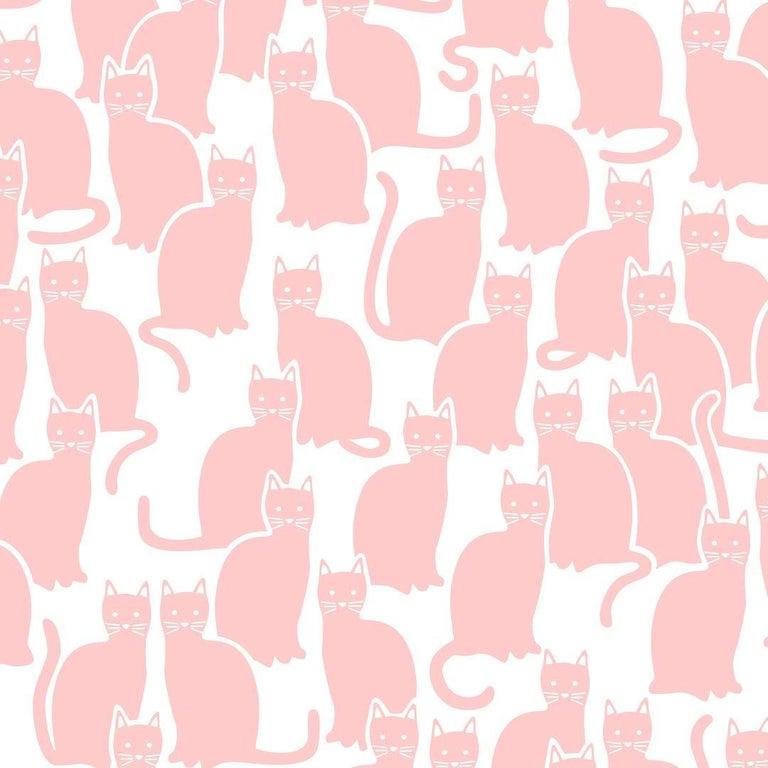 pink cat wallpaper