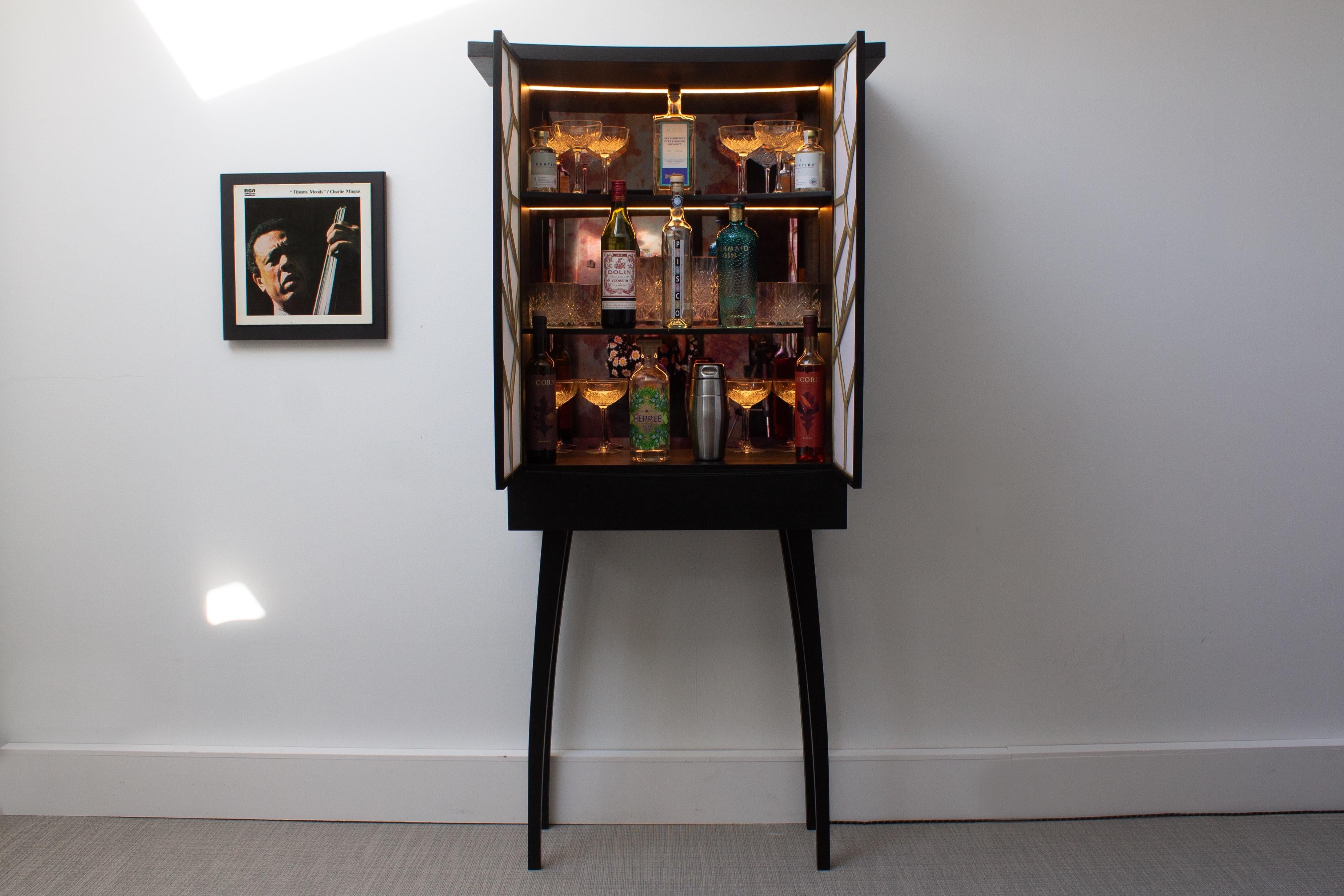 Sandblasted Shadows Drinks Cabinet For Sale