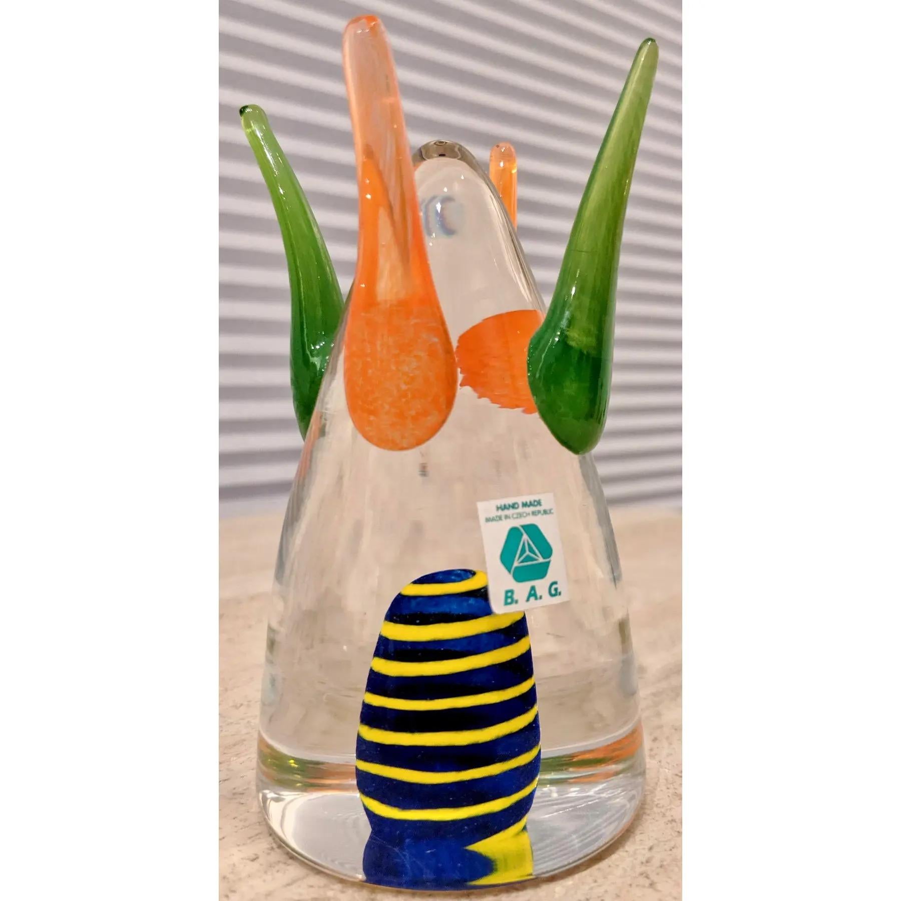 Escultura de vidrio postmoderna estilo Memphis Group de Shafaq Malik siglo XX en venta