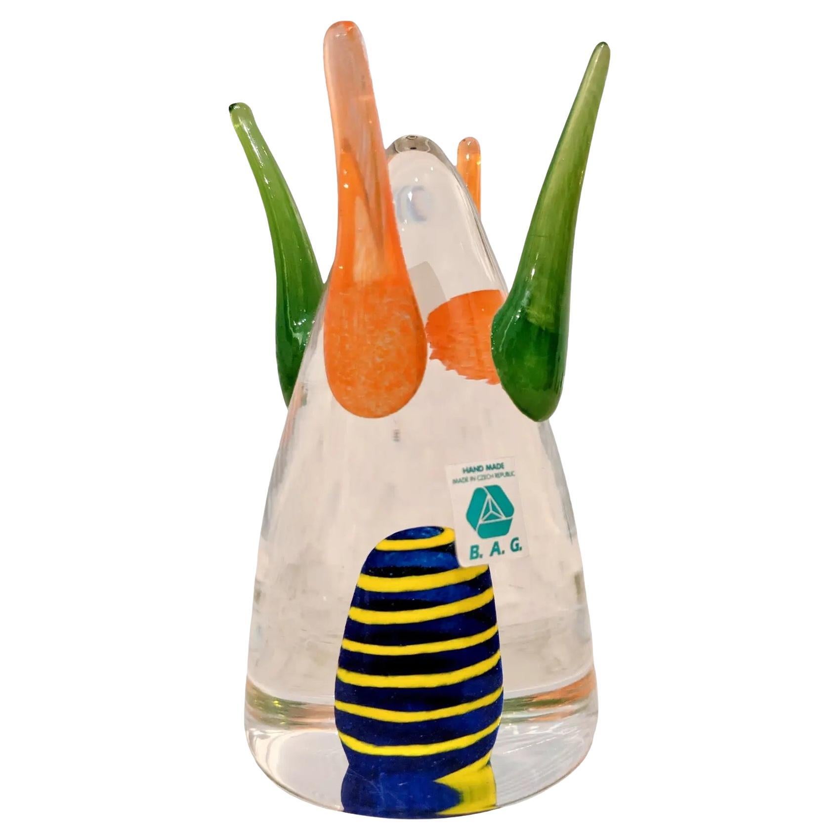 Escultura de vidrio postmoderna estilo Memphis Group de Shafaq Malik en venta