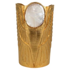 Polsini grandi della Collection'S - Bronzo placcato oro con Bigli
