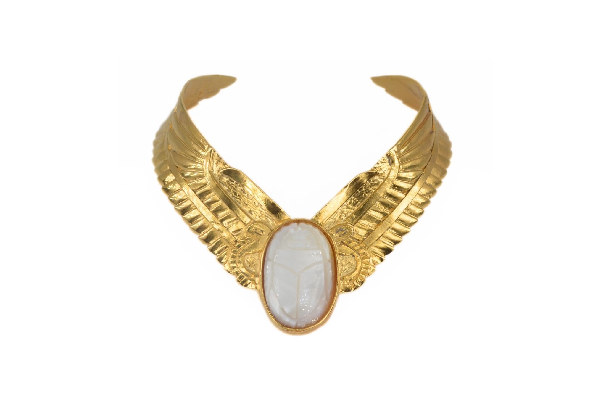 da uomo o donna Ali Torque della Collection'S - Bronzo placcato oro con madreperla in vendita