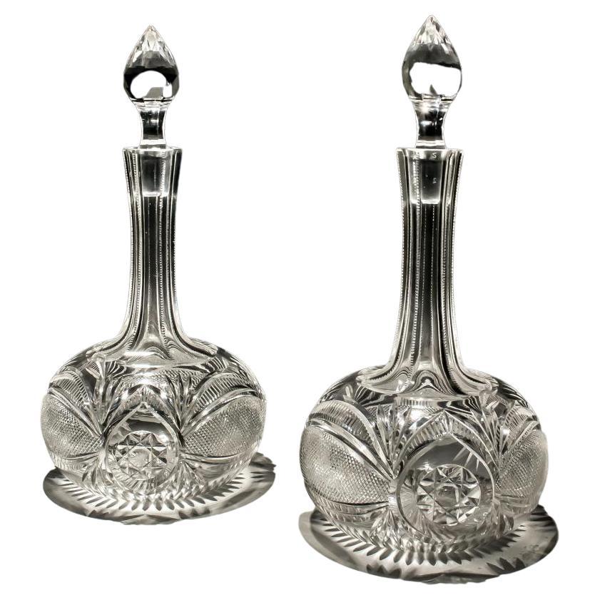 Shaft and Globe Victorian Decanters For Sale