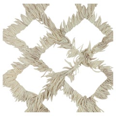 Shag Rug with Abstract Cell Pattern "Lumen Arc" by Doris Leslie Blau