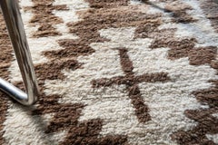 Shaggy Anatolian Tülü, Plush Undyed Earth-Toned Turkey Wool Rug, c. 1940